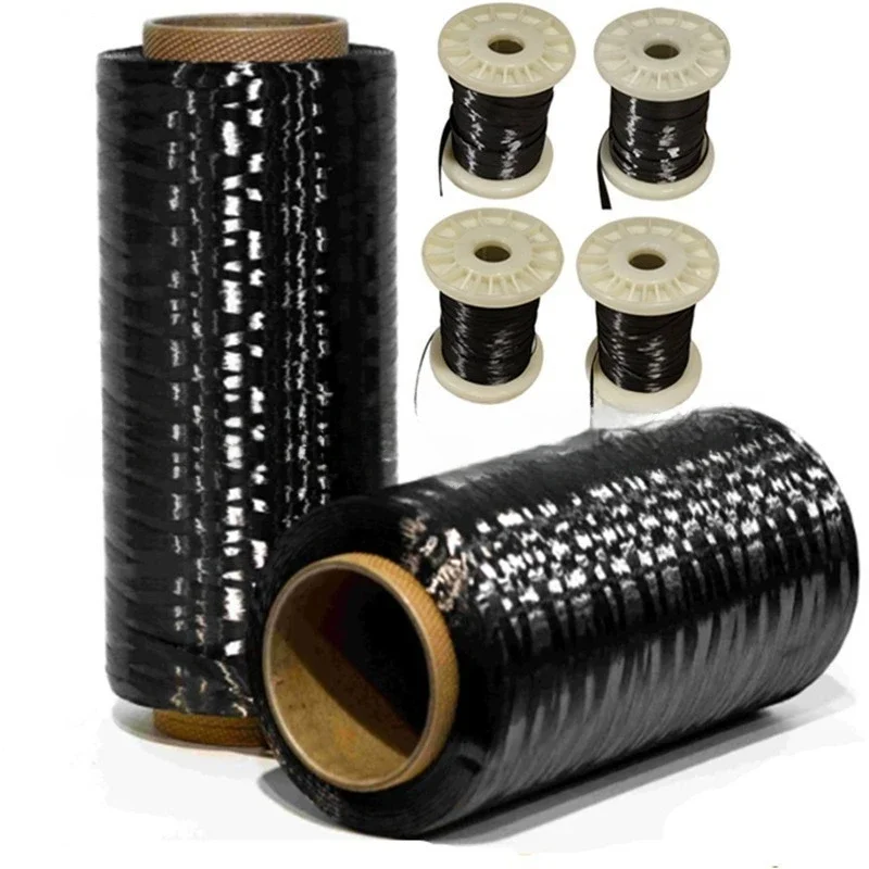 Fio do filamento reboque da fibra to carbono фита linha 1K 3K 6K 12K 24K 48K 10m