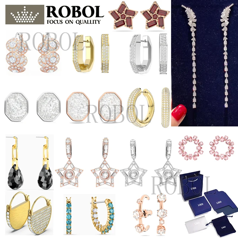 

High Quality ED025 Ladies Bella Lover Tears Peas V Word Multicolor Crystal Earrings Jewelry
