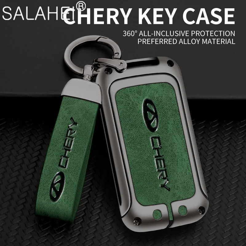 

Metal Car Key Case Keyring Leather Keychain For Chery Arrizo Tiggo 3 5X 4 8 Glx 7 2022 2021 202 2019 Auto Styling Accessories