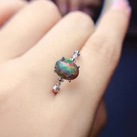 trendy design crystal opal engagement rings for women wedding jewelry hot selling accessories for women 925 sterling silver