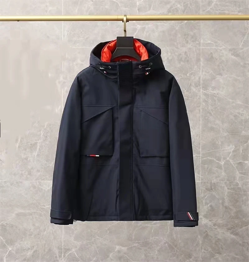 

Autumn and winter new mountaineering series hooded down jacket soft and comfortable breathable waterproof wind