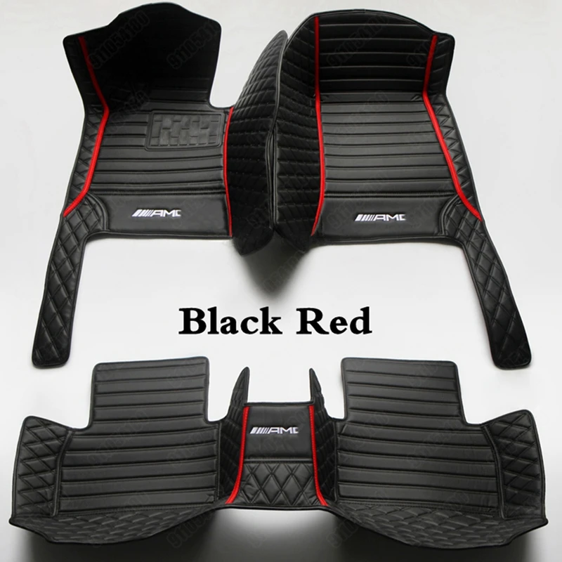 

Car Floor Mats for Mercedes Benz GLA Class GLA180 GLA200 GLA250 GLA45 AMG X156 H247 Waterproof Automobile Carpet Cover Black Red