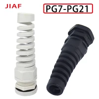 5pcs waterproof cable gland pg7 plastic anti bending joint m12 nylon pa66 torsion proof joint pg91113 5161921 connector