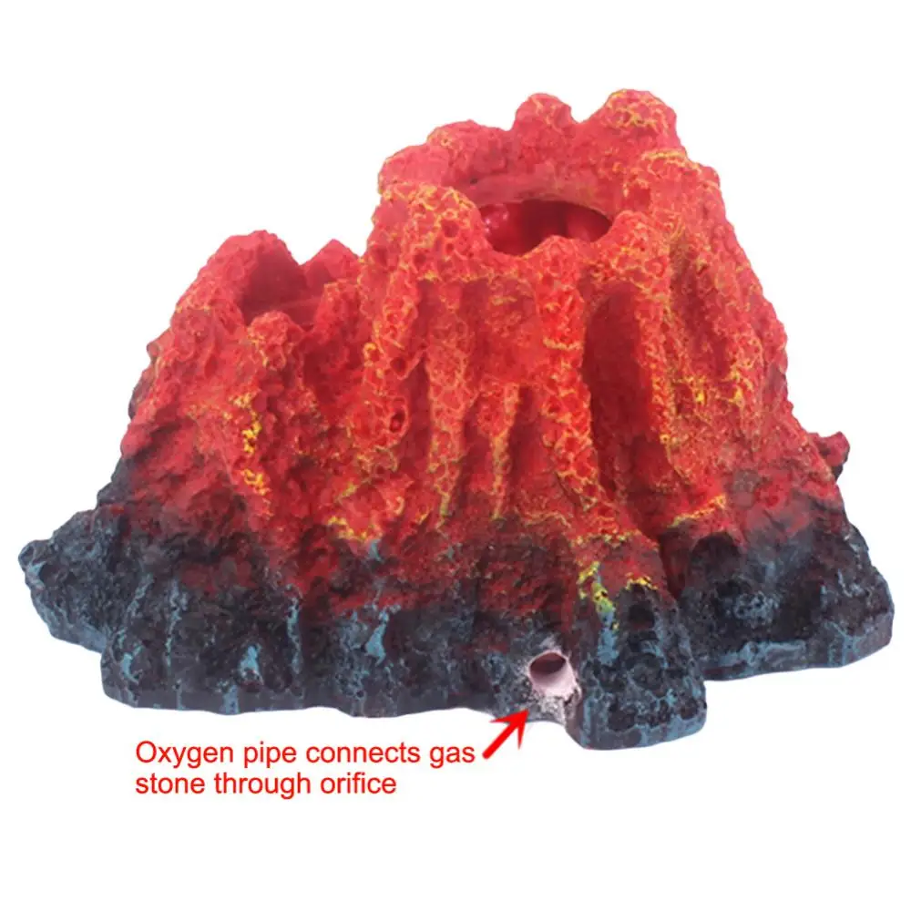 

Resin Aquarium Ornament Fish Tank Volcano Shape Air Bubble Stone Oxygen Pump Aquarium Ornament