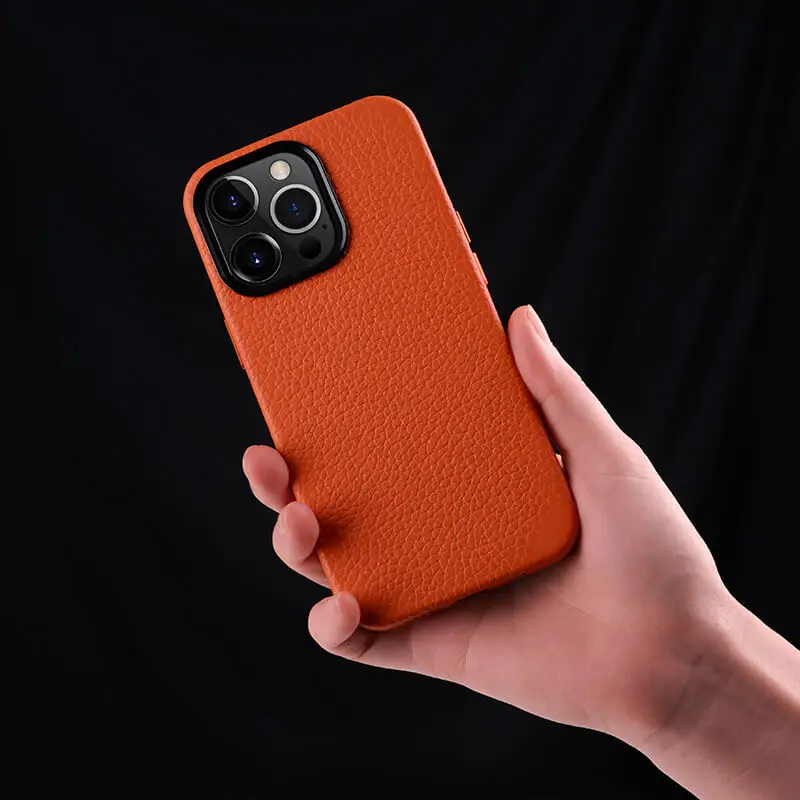 Melkco Imported Premium Leather Case for iPhone 13 14 Pro Max Mini Genuine Cowhide Business Camera Ring Full Coverage Back Cover