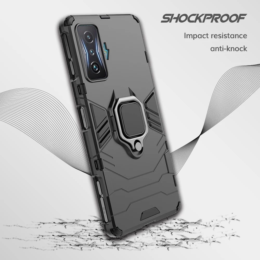 UFLAXE Original Shockproof Case for Xiaomi Poco F4 GT Back Cover Hard Casing with Ring Stand enlarge