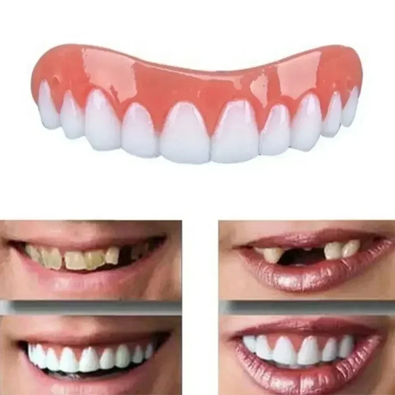 Удобные улыбающиеся накладные зубы с наполнителем зубов клей одноразовые