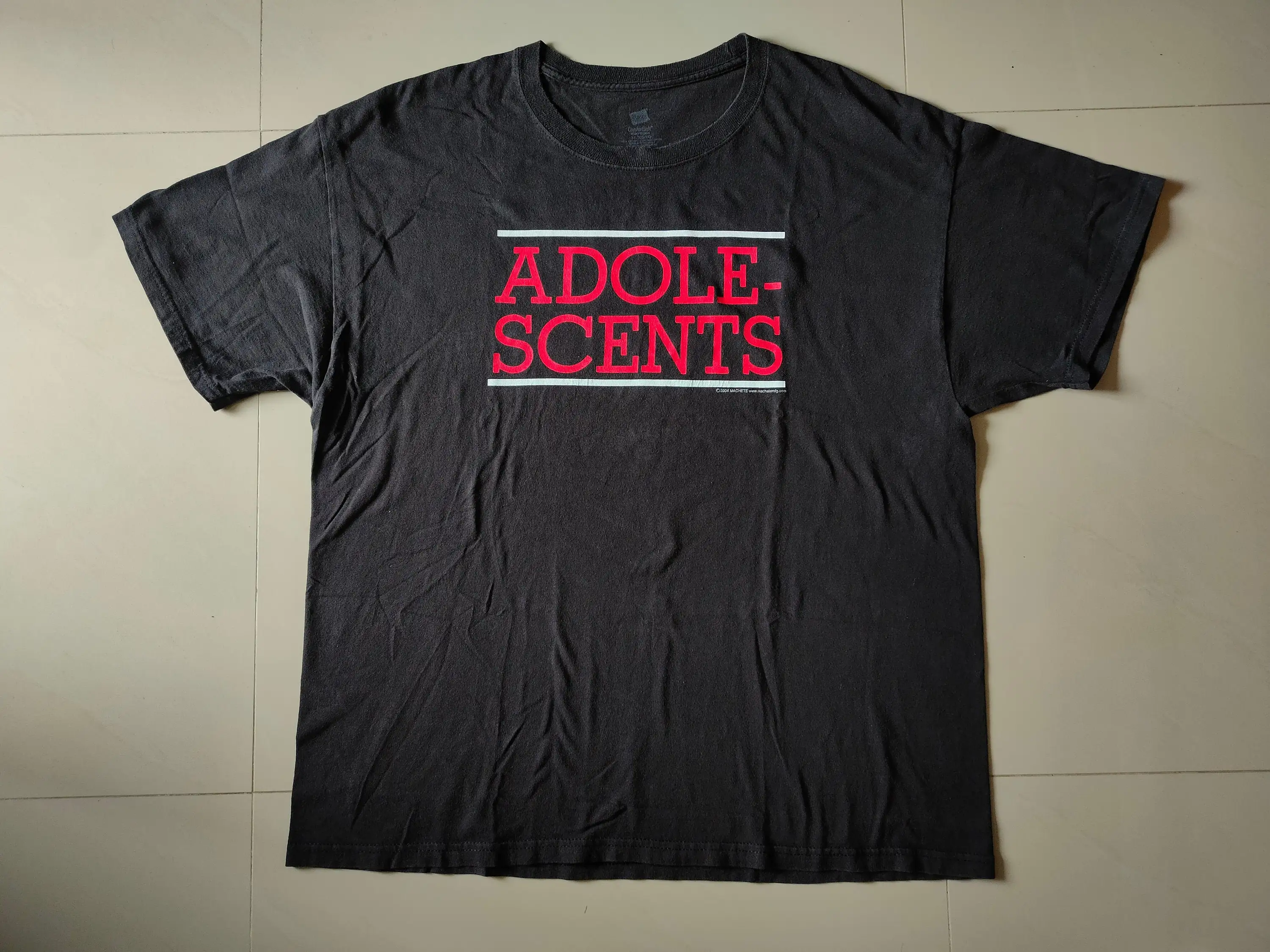 Винтажная черная футболка с логотипом ADOLESCENTS Калифорния хардкор панк-рок
