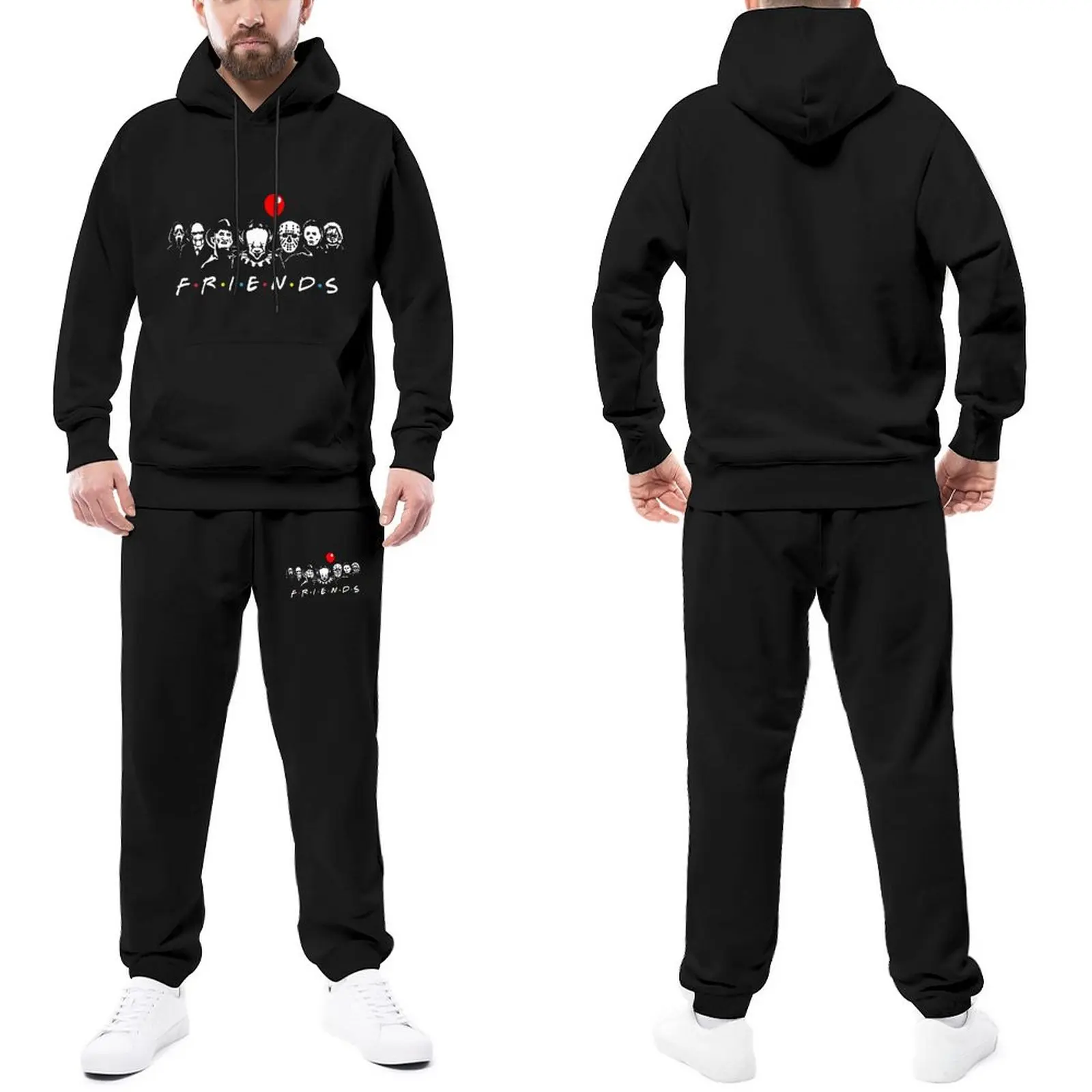 

Tracksuits Friends Jason Voorhees Hooded Set Movie Figure Plus Size Custom Jogging Suit Men Vintage Sweatsuits Gift Idea