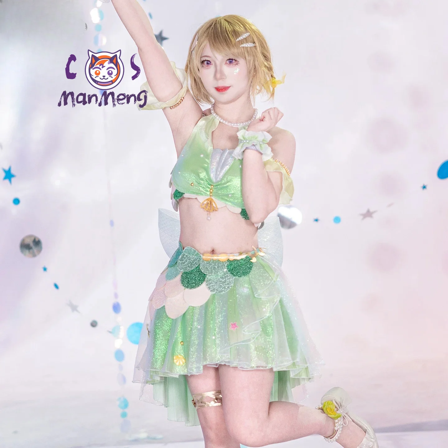 Аниме LoveLive! Костюм русалки Ханайо Коизуми для косплея, женское платье для Хэллоуина и карнавала, летний пляжный купальник-комплект (art.: 3920dbff8113a) - 3920dbff8113a
