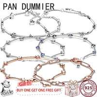 new hot 925 silver chrysanthemum star shining womens pan bracelet suitable for original pandoha high quality charming jewelry