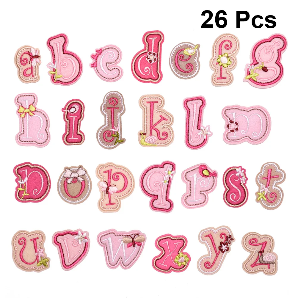 

26 Patch Stickers Alphabets Pattern Patchwork Stickers DIY Applique Clothes for Jeans Shirts