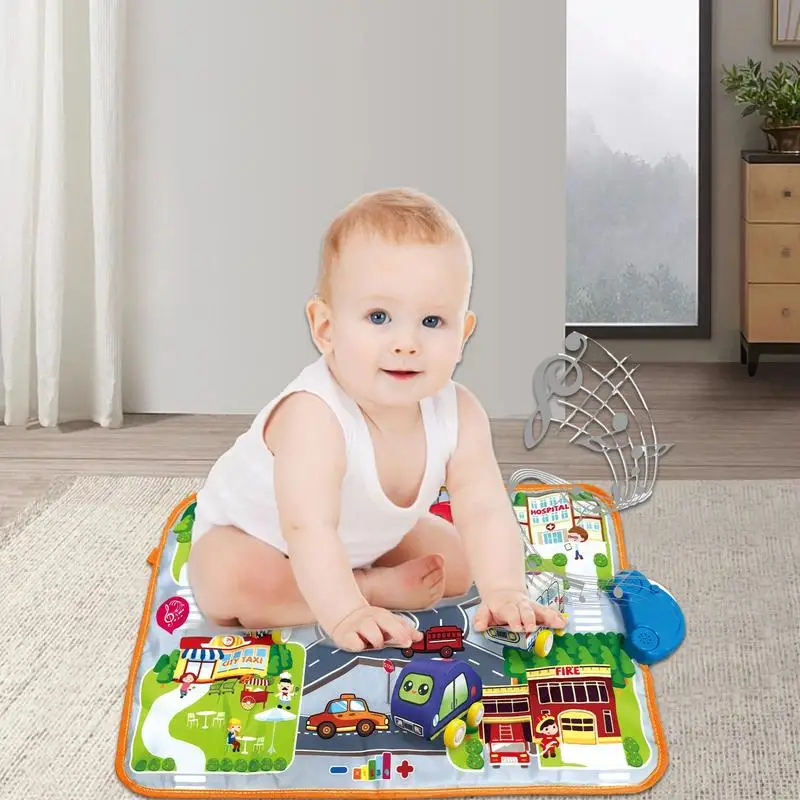 Детский ковер классный коврик раннее обучение музыкальный с питанием от батареи