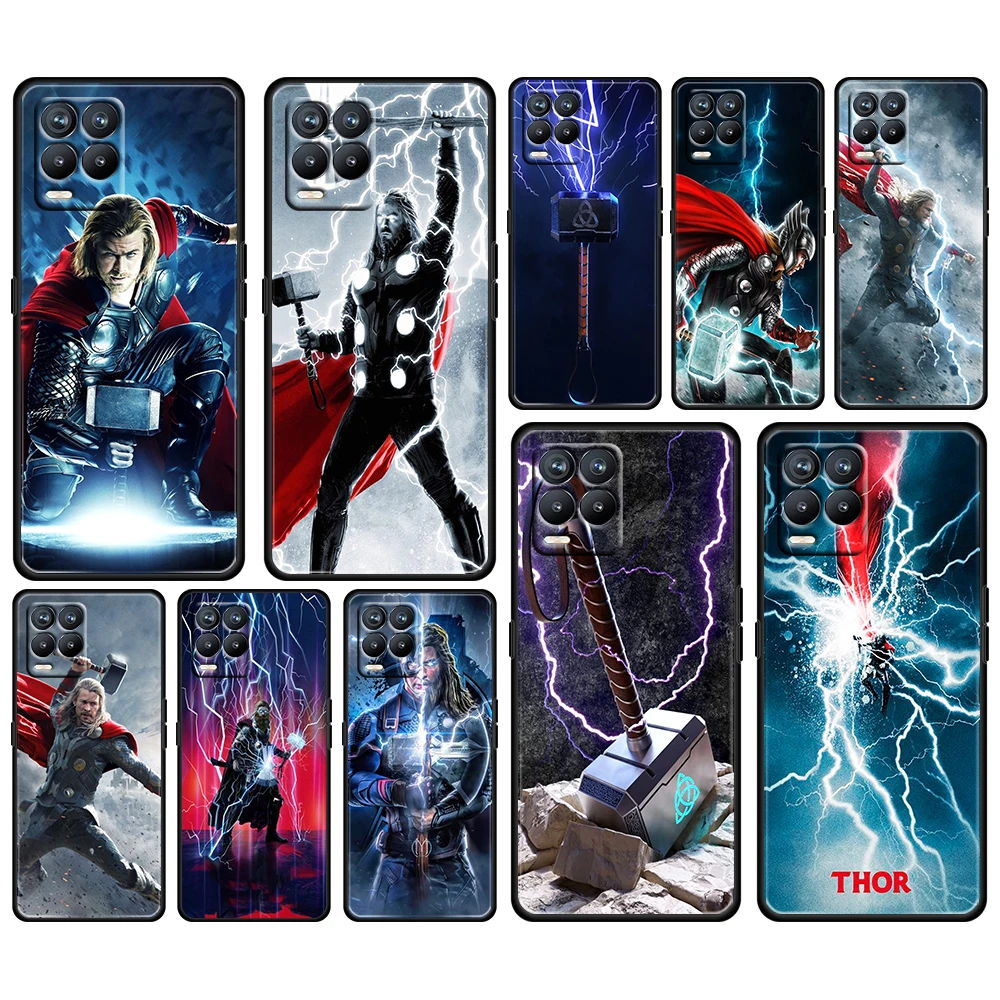 

Thor Marvel Super Hero For OPPO GT Master Find X5 X3 Realme 9 8 6 C3 C21Y Pro Lite A53S A5 A9 2020 Black Phone Case Cover Coque