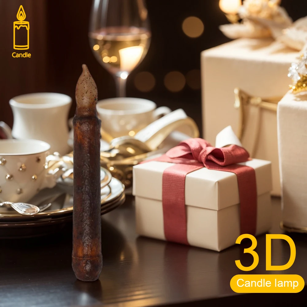 Hearthside Деревенская Мерцающая Светодиодная Коническая Свеча Искусственная Без