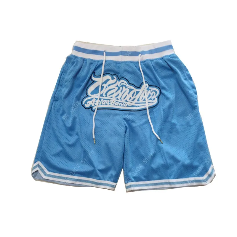 

BG Basketball shorts Carolina blue Embroidery sewing Zip pocket outdoor sport big size various styles sandbeach shorts baby blue