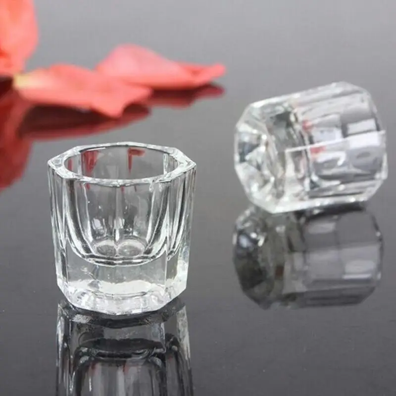 

Crystal Glass For Mixing Acrylic Powder Liquid Nail Cup Dappen Dish Lid Bowl Cup Holder Equipment Nail Tools 1pc P4X1