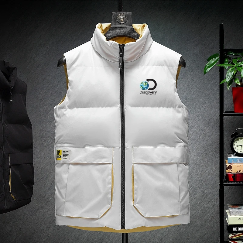 

Новинка Осень-зима 2021 пуховой двусторонний хлопковый жилет новинка мужской теплый жилет для малышей корейский модный бренд Молодежная кур...