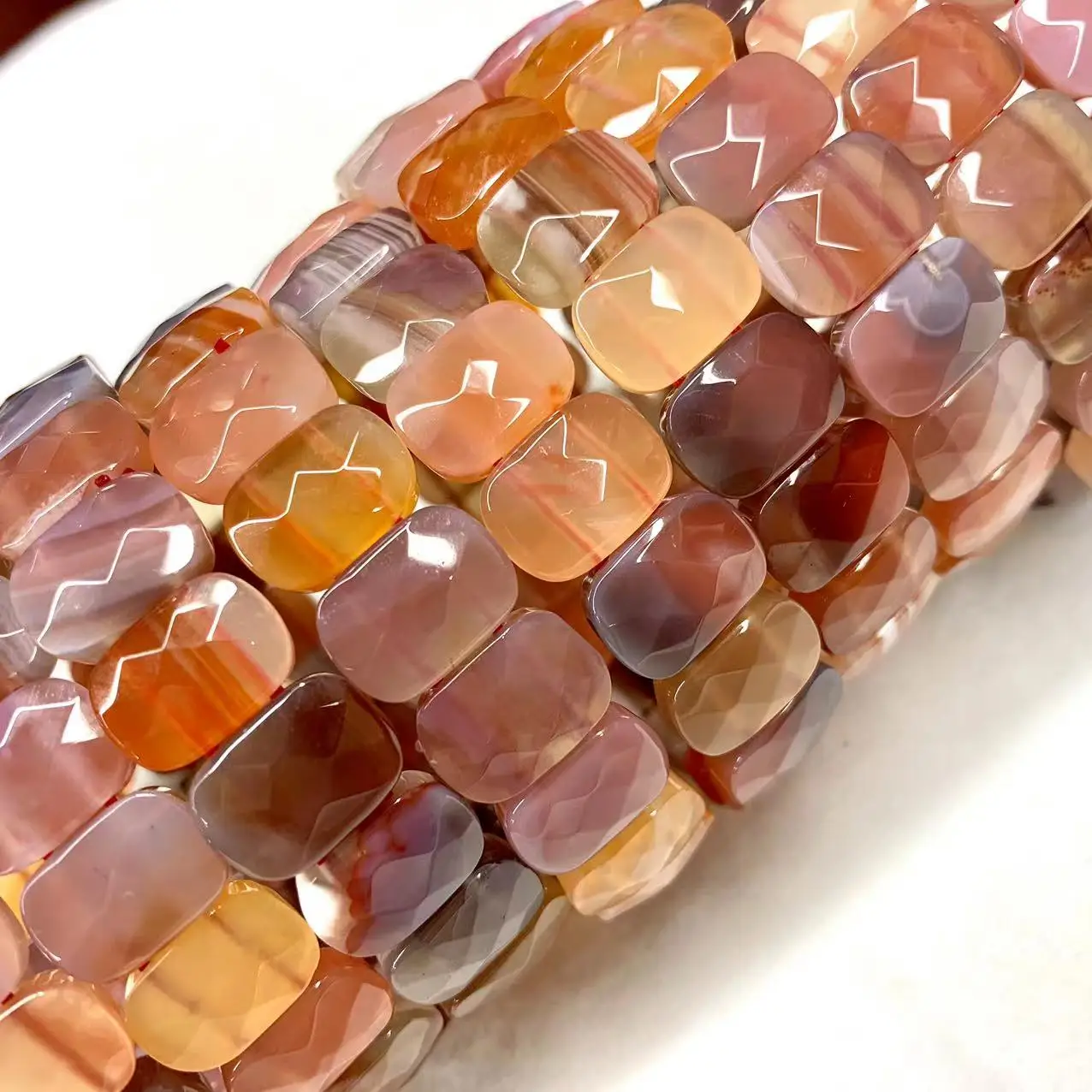 

Natural Botswana Agate/Sardonyx Stone Beads Bracelet Natural Gemstone Bangle Fine Jewelry Woman For Gift Wholesale !