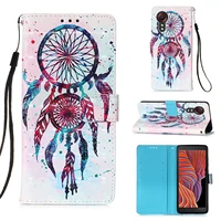 painted leather case for samsung galaxy s22 s21fe note 20 ultra flip wallet etui card slot stand shockproof full protect cover