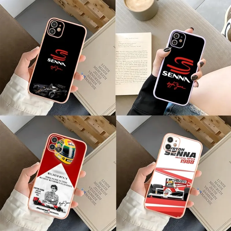 

Fundas Ayrton Senna F1 Phone Case For IPhone 14 13 Pro Max 12 Mini 11 SE Couple 7 8 Plus XS X XR Matte Frosted Protection Case