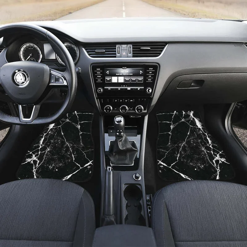 4 шт./комплект автомобильные коврики с мраморным принтом