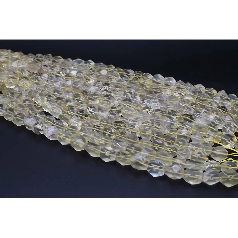 Бусины из натурального лимона кварца 13 х18 мм 15 дюймов