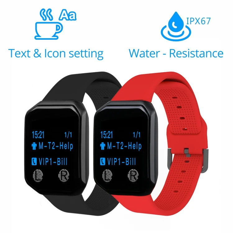 

Calling Vibrating Charge Cheap System Rechargeable Receiver Wireless Remote Restaurant Pager Watch Waiter