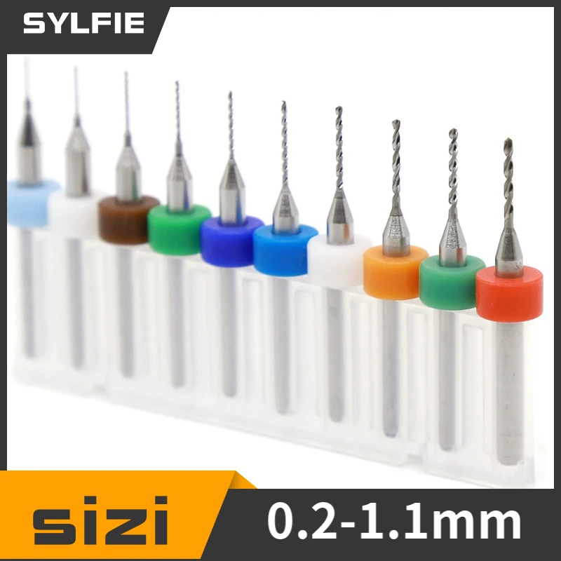 

Сверло PCB 10 шт. 0,2-1,1 мм, пистолет из карбида вольфрама, сверло для сверления печатной платы, микросверлильный инструмент