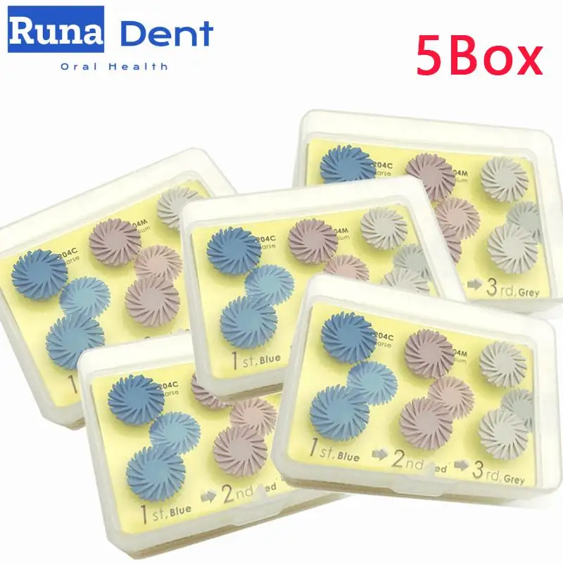 

6Pcs Dental Composite Polishing Disc Kit Diamond System Bur Polisher Teeth Flex Spiral Brush Dentist Tool Resin Material