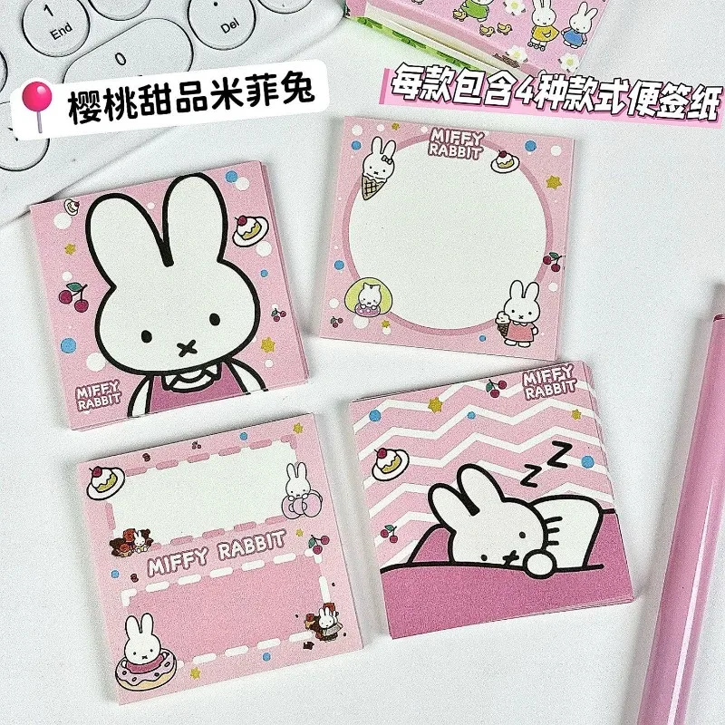 Фото 200 шт. популярных стикеров серии Kawaii Miffy: мультяшные, креативные, милые, с принтом, портативные, для заметок, канцелярские товары для девочек №3