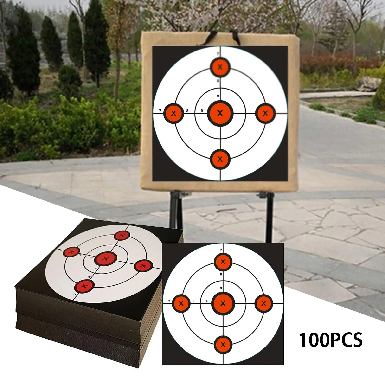 

100 Pieces Shooting Paper Shooting Full Colour Aim Hunting 6inch