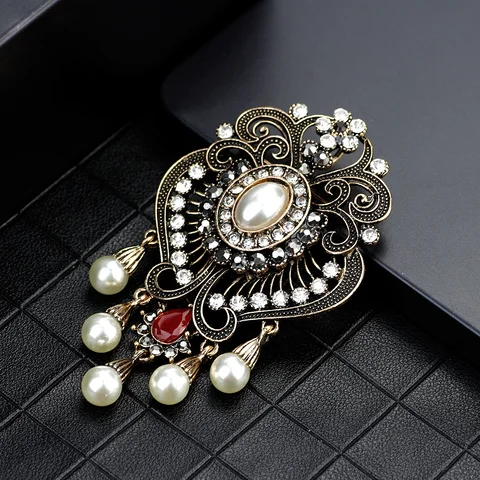 SUNSPICE MS винтажная брошь цветок  из бисера