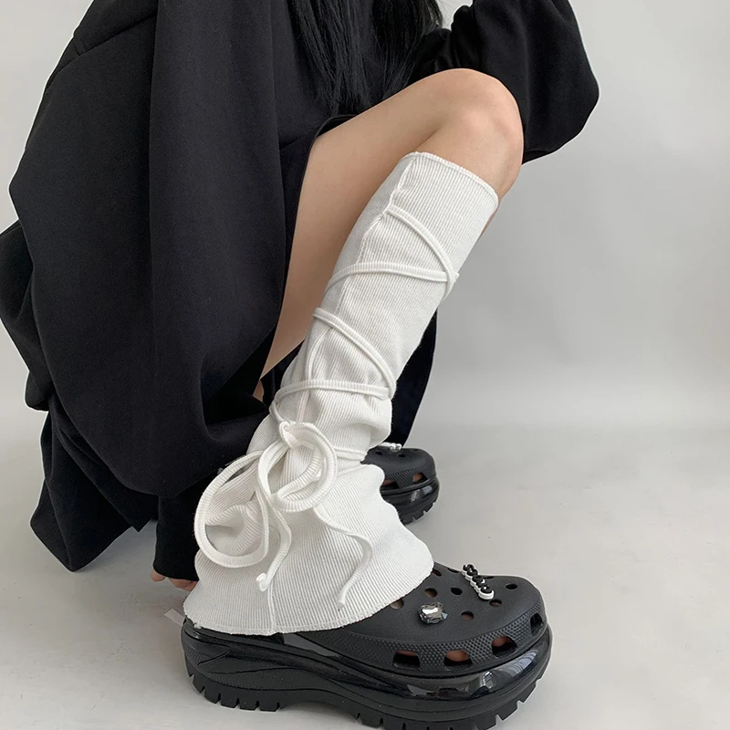 Новые женские носки Y2k милые гетры для девочек вязаные бандажные чехлы ног