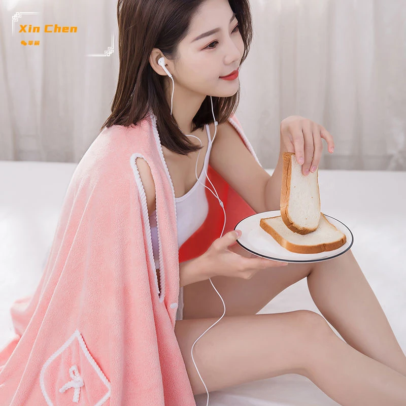 

Банное полотенце Xin Chen для женщин и девушек, гладкая ткань на бретельках, мягкое нагрудное полотенце из микрофибры, банный Халат