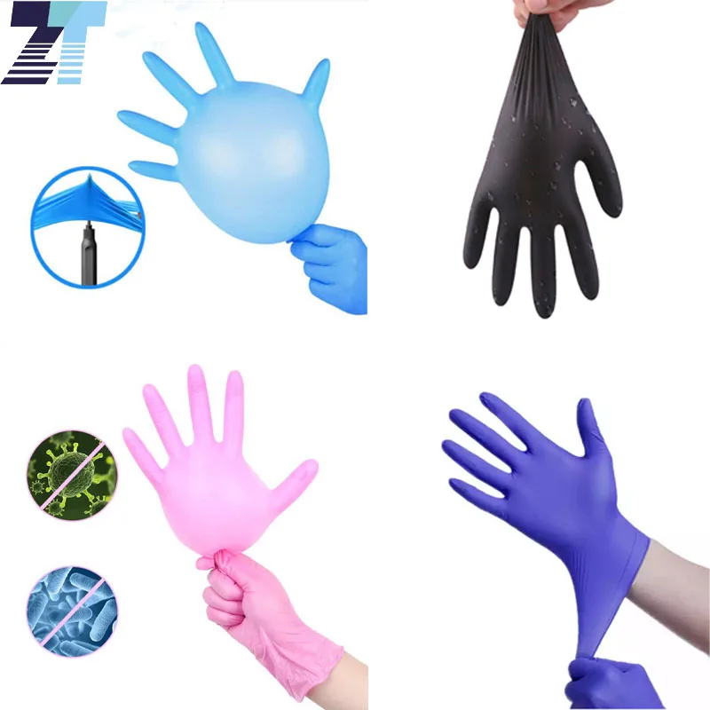 

100PCS/Box Household Latex Free Nitrile 9'' Long Disposable Bule PVC Gloves Kitchen Gardening/Butcher Clean Safety Work Gloves