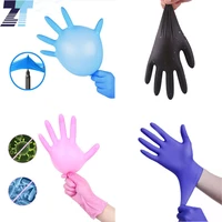 100pcsbox household latex free nitrile 9 long disposable bule pvc gloves kitchen gardeningbutcher clean safety work gloves
