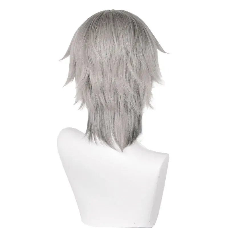 Honkai: парики для косплея со звездами рейками Trailblazer Caelus 30 см серые мужские