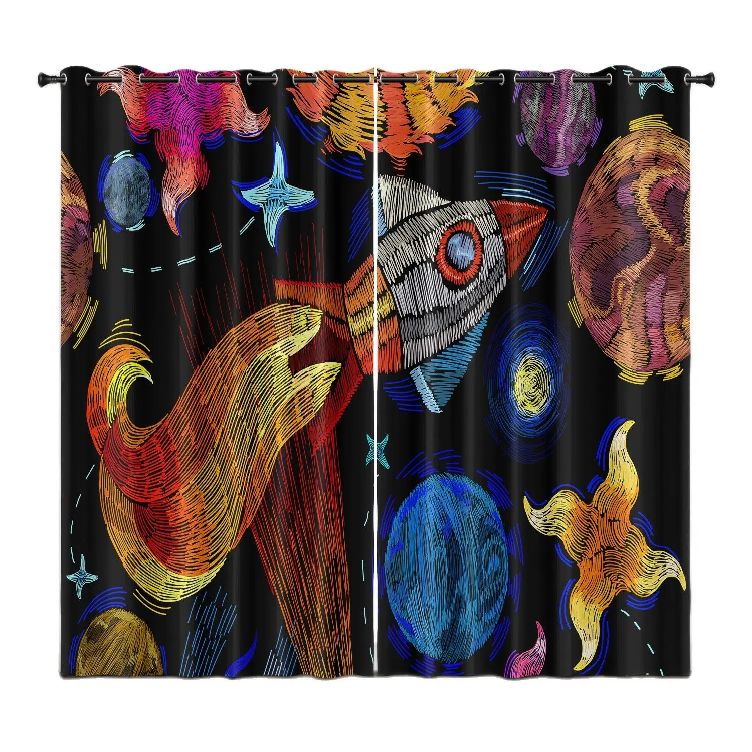

Hot Selling Cartoon Theme Pattern Custom Printed High Shading And Heat Insulation Curtain