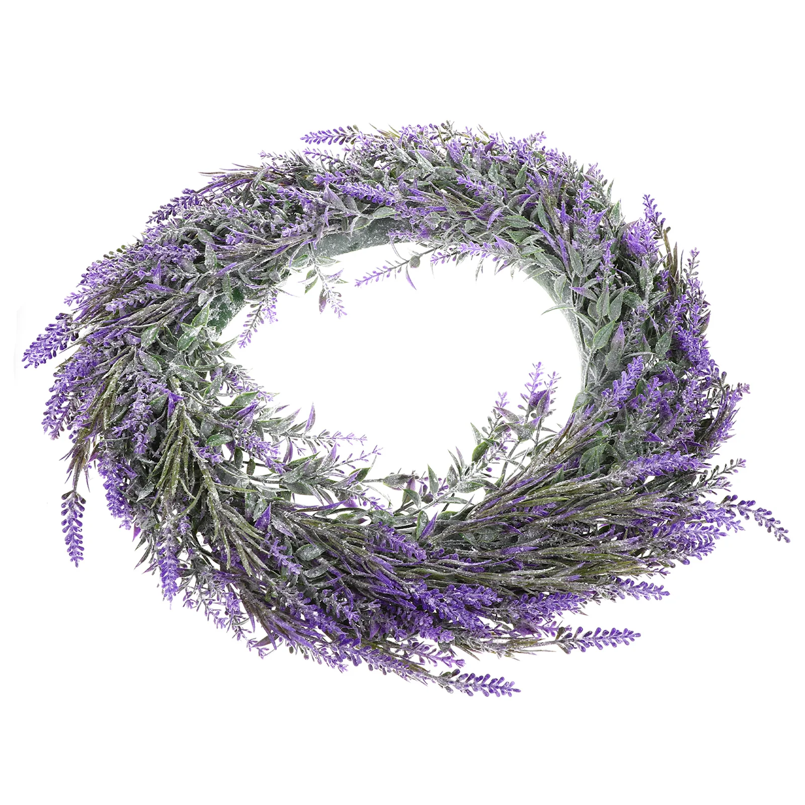 

Wreath Lavender Door Flower Artificial Wreaths Garland Front Spring Floral Fake Hanging Welcome Flowers Ring Sign Farmhouse