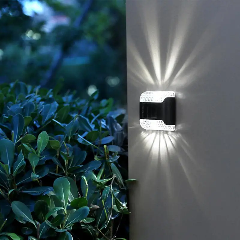 Solar Wall Lamp LED Guide Light Waterproof Garden Courtyard Villa Light Stair Ladder Lamps Street Step Light Outdoor Lighting