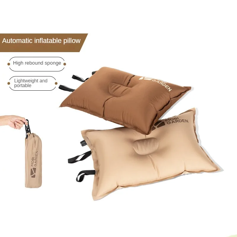 

Надувная подушка для кемпинга, автоматическая Ультралегкая губка, удобная портативная Подушка для сна для путешествий и отдыха на открытом воздухе