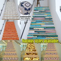 613pcs removable stairs sticker step self adhesive ceramic tiles diy pvc stair wallpaper decal vinyl stairway home decoration