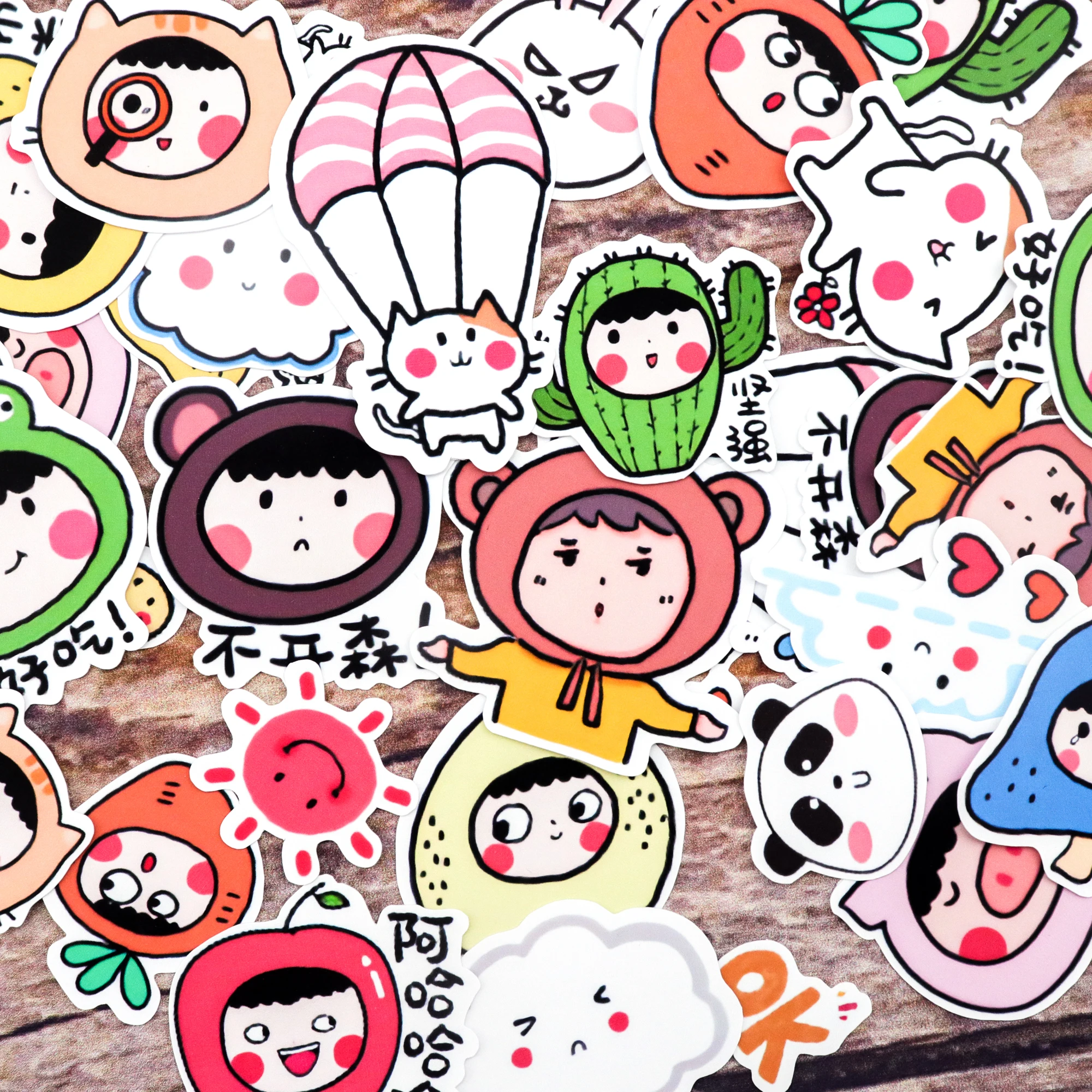 

31pcs watercolor Kawaii Cartoon stickers aesthetic Planner Scrapbooking DIY Food Sticker stationery cute paper stikers papeleria