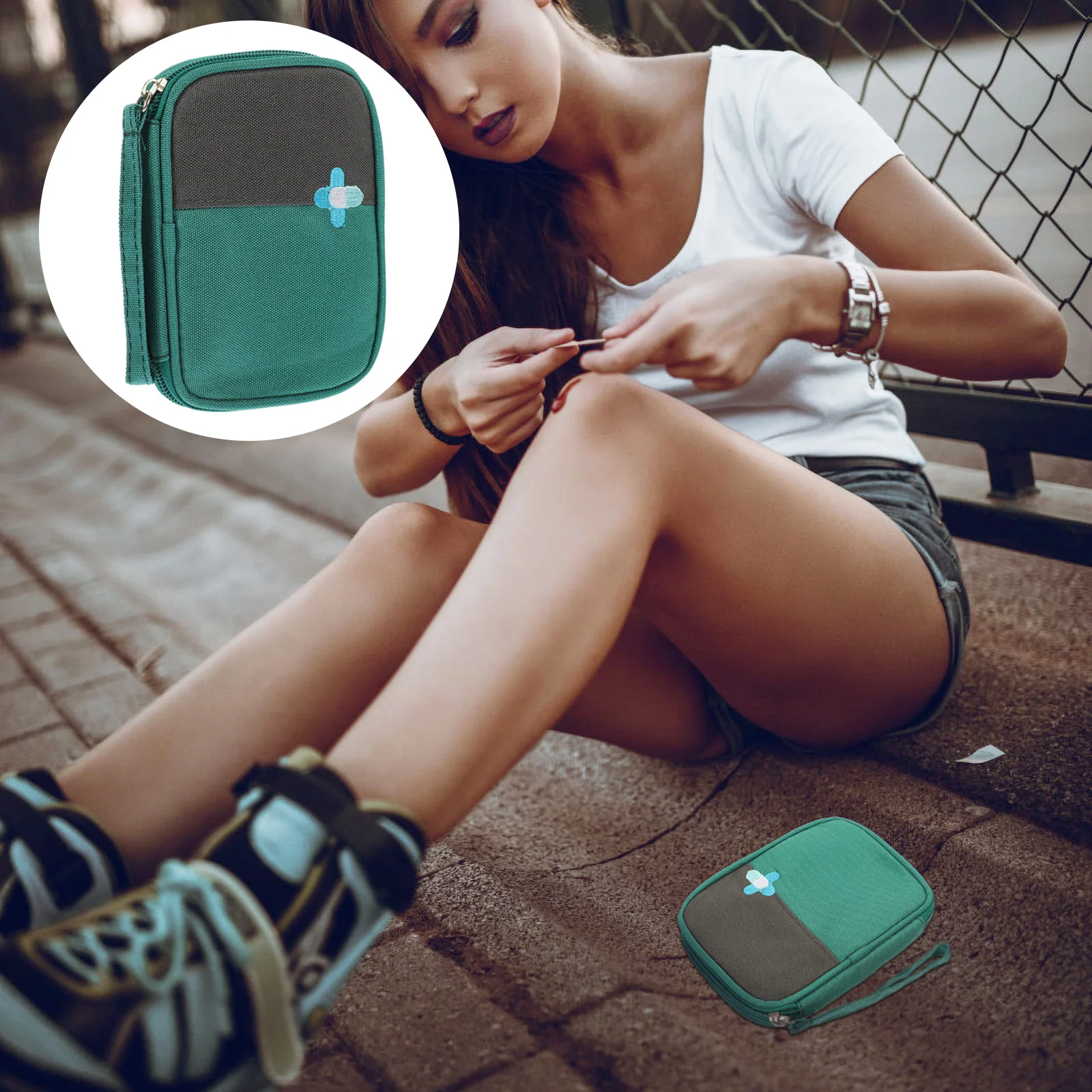 

First Aidmedicine Pouch Travel Handy Emergency Ifak Storageorganizer Medication Makeup Backpack Responder Waterproof Pocket