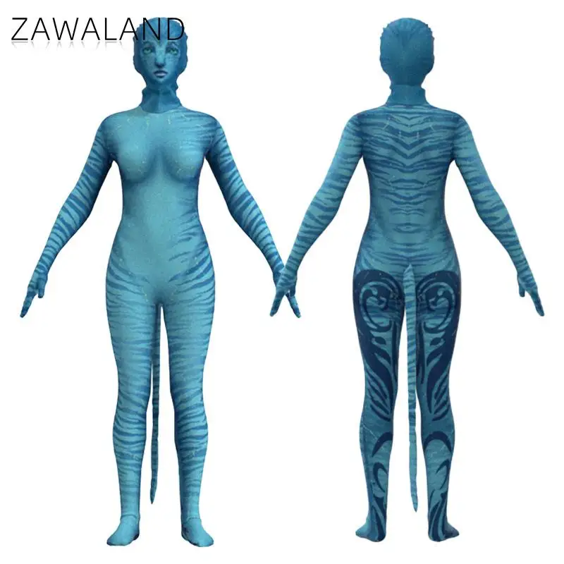 Фото Костюм Zawaland Avatar 2, одинаковый костюм для всей семьи, боди для косплея, карнавальный наряд для вечеринки на Хэллоуин, платье для выступления на сцене №1