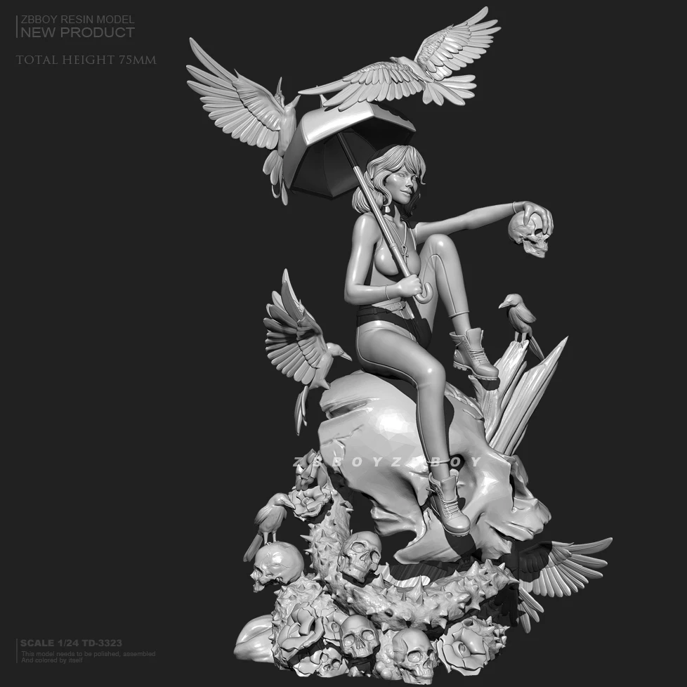 

1/24 Sandman Reaper Girl Resin Figure Soldier TD-3323