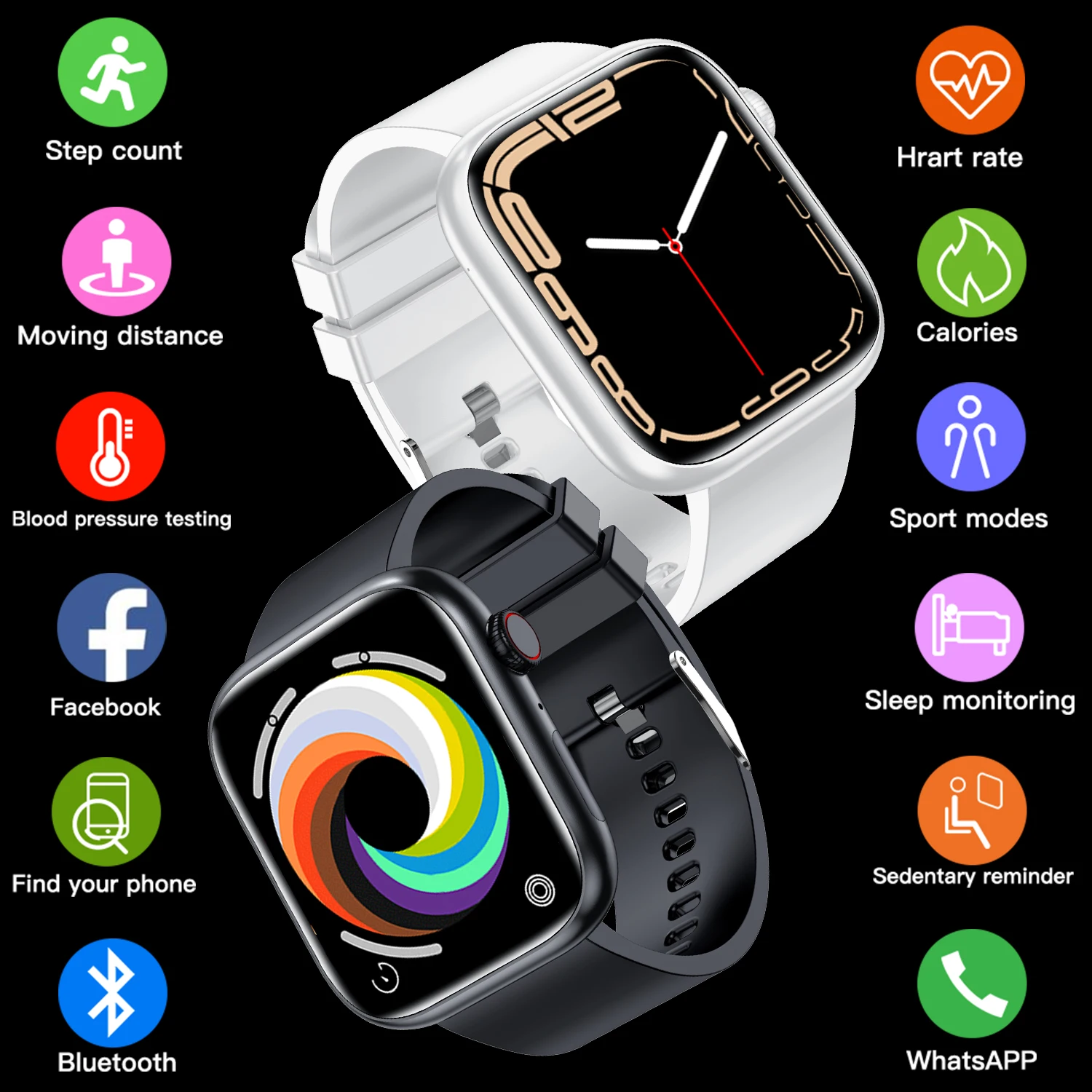 

2022New Luck Angel SW8 Bluetooth Call Gezonde Smart Horloge Vrouwen Muziek Sport Voor Apple Horloge Serie 7 Samsung Huawei phone