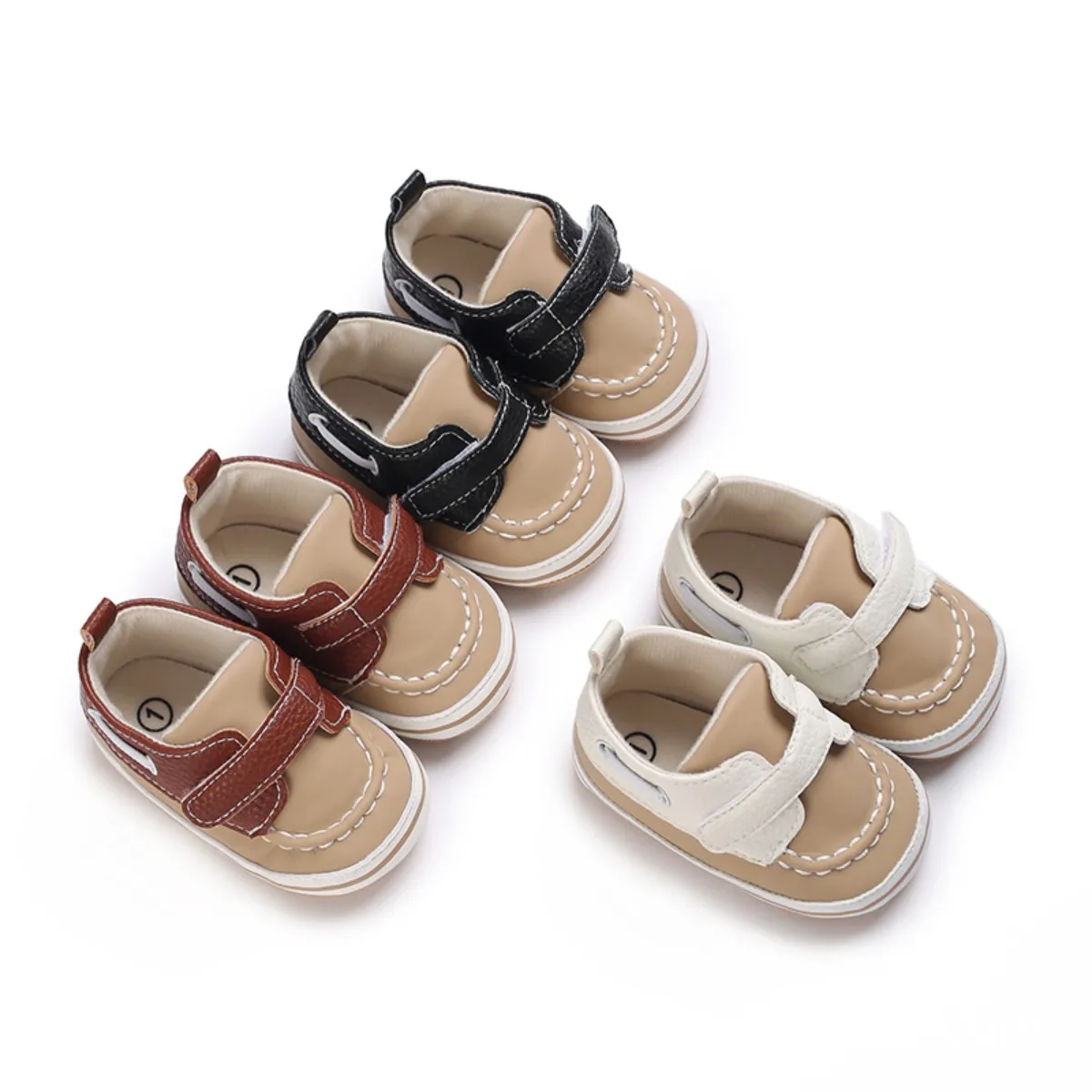 

New Autumn Baby Boy Girl Shoes Boy Shoes Toddler Rubber Sole Anti-Slip First Walkers Infant Newborn Baptism Shoes