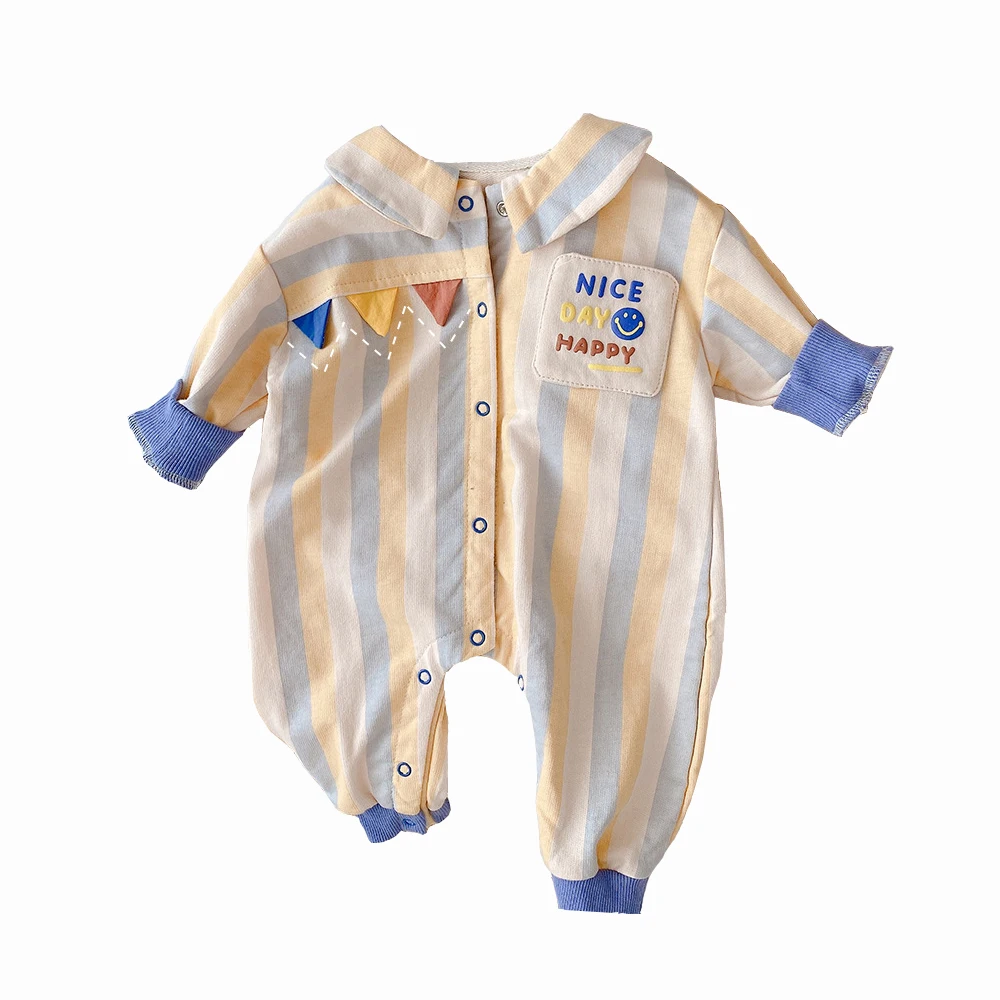 

2022 Newborn Baby Clothes Boy Cotton Striped Long Sleeves Baby Girl Clothes Cartoon Girls Baby Clothing Jumpsuits Bodysuits
